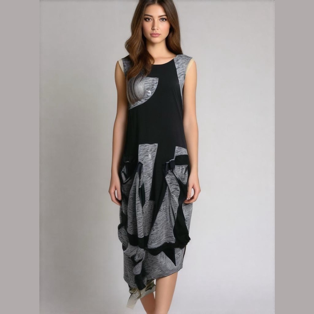 Rundholz Black & Gray Abstract Dress & Jacket S/M